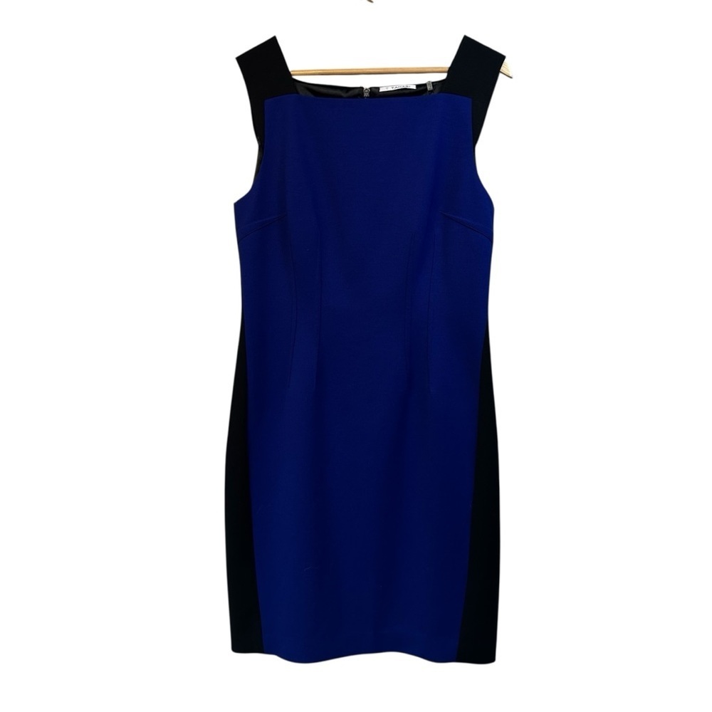 NEW Tahari Blue and Black Torrence Sleeveless Colorblock Dress, Size 10